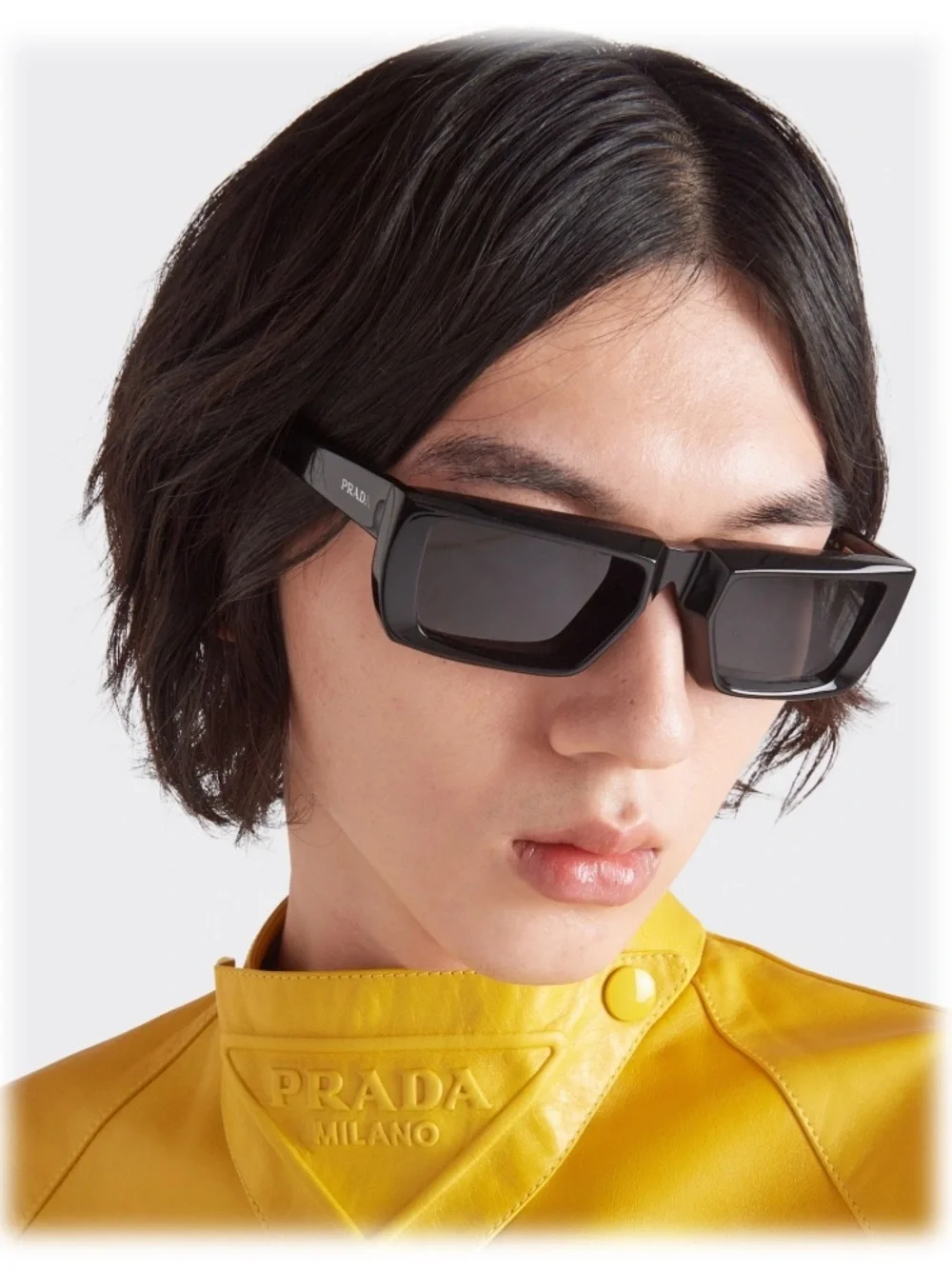Prada SPR24Y Black Square Frame Unisex Sunglasses